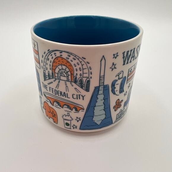 Starbucks 2017 Washington DC Been There Series Collection Cup Mug 14oz No Box - Picture 3 of 6